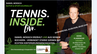 Flyer Lesung Tennis Inside Live